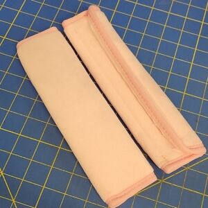 Pink Car Seat Belt Velcro Covers Super Soft 8.5" x 2"